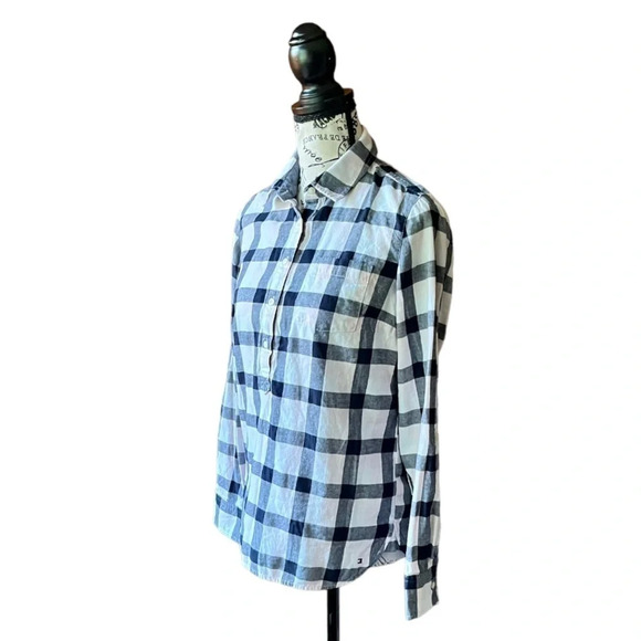 Tommy Hilfiger Check Plaid Popover Shirt S Fishermen Angler Hiking Preppy Y2K - Picture 3 of 10